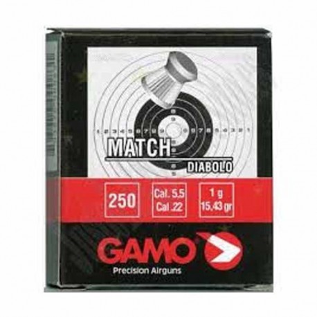 Perdigones Gamo Match caja cartón 250 unid cal. 4.5